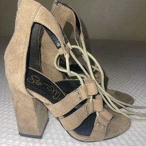 3 inch lace up heels